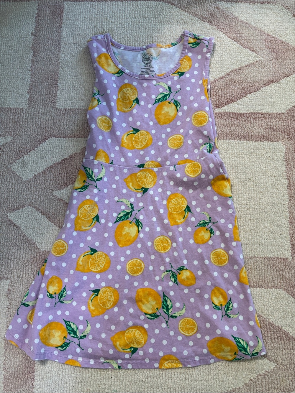 wonder nation Lavender Sleep Dress with Yellow Lemon Print
